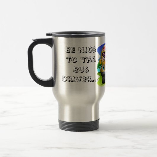 Wees aardig tegen de bus Driver Travel Mug Reisbeker (Links)