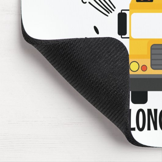 Wees aardig tegen de busbestuurder Het is een lang Muismat (Hoek)