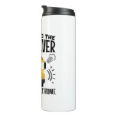 Wees aardig tegen de busbestuurder Het is een lang Thermosbeker (Geroteerd rechts)