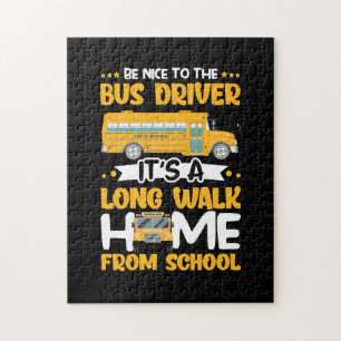 Wees aardig tegen de busbestuurder legpuzzel