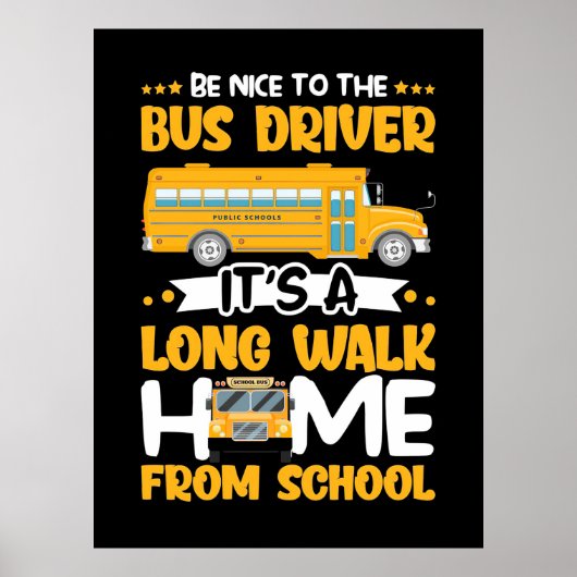 Wees aardig tegen de busbestuurder poster (Voorkant)