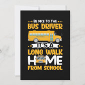 Wees aardig tegen de busbestuurder save the date (Voorkant)