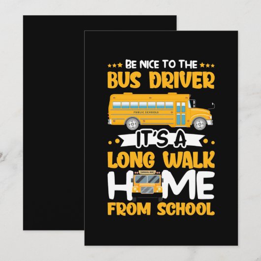 Wees aardig tegen de busbestuurder save the date (Voorkant / Achterkant)