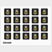 Wees aardig tegen de busbestuurder vierkante sticker (Vel)