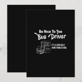 Wees aardig tegen de buschauffeur, het is een lang feestdagenkaart (Voorkant / Achterkant)