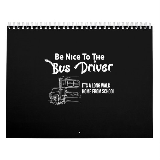 Wees aardig tegen de buschauffeur, het is een lang kalender (Hoes)