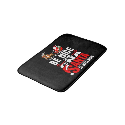 Wees aardig tegen de CNA die de Kerstman kijkt Badmat (Gekanteld)