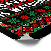 Wees aardig tegen de graafster die Kerstman kijkt. Poster (Hoek)