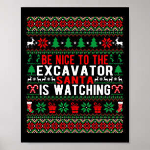 Wees aardig tegen de graafster die Kerstman kijkt. Poster