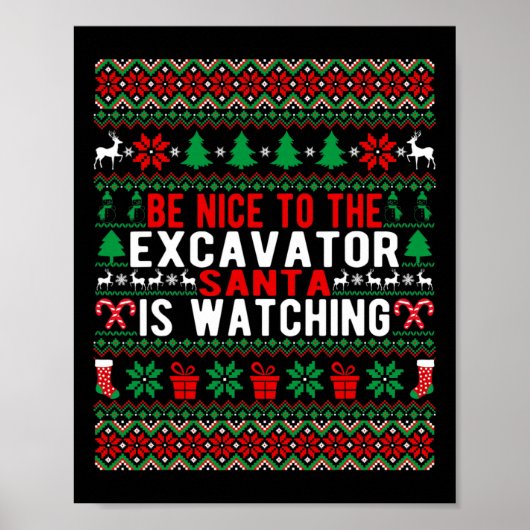 Wees aardig tegen de graafster die Kerstman kijkt. Poster (Voorkant)