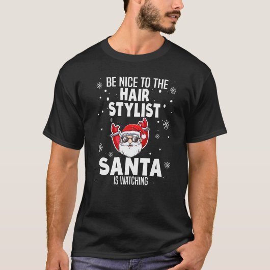 Wees aardig tegen de haarste die de kerstman naar  t-shirt (Voorkant)