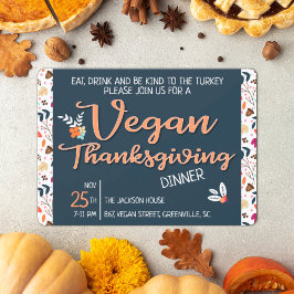 Wees aardig tegen de kalkoenflorische Thanksgiving Kaart
