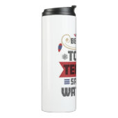 Wees aardig tegen de leraar die de kerstman volgt thermosbeker (Gedraaid links)