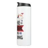 Wees aardig tegen de leraar die de kerstman volgt thermosbeker (Geroteerd rechts)