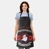 Wees aardig tegen de monteur die de Kerstman bekij Schort (Gedragen)