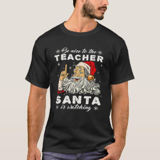 Wees aardig tegen de muziekdocent die de kerstman t-shirt