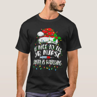 Wees aardig tegen de OB Zuster Santa kijkt naar Ch T-shirt