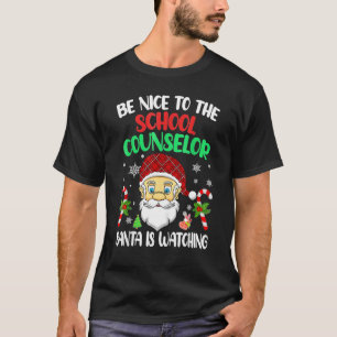 Wees aardig tegen de schooladviseur die de Kerstma T-shirt