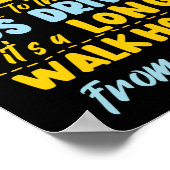 Wees aardig tegen de schoolbus, een lange loopbaan poster (Hoek)