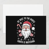 Wees aardig tegen de verpleegster die Kerstmis kij Feestdagenkaart (Voorkant / Achterkant)