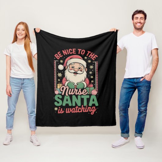 Wees aardig tegen de verpleegster die Kerstmis kij Fleece Deken (In situ)