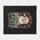 Wees aardig tegen de verpleegster die Kerstmis kij Fleece Deken (Voorkant (Horizontaal))