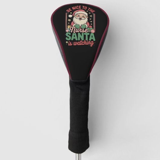 Wees aardig tegen de verpleegster die Kerstmis kij Golfheadcover (Voorkant)