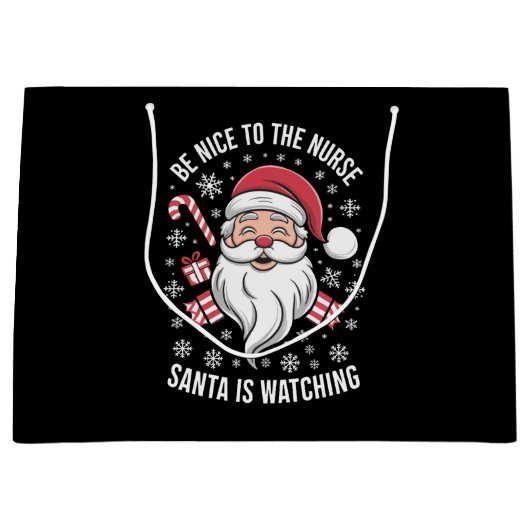 Wees aardig tegen de verpleegster die Kerstmis kij Groot Cadeauzakje (Voorkant)