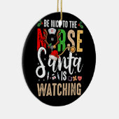 Wees aardig tegen de verpleegster die Kerstmis kij Keramisch Ornament (Rechts)