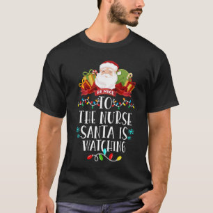 Wees aardig tegen de verpleegster die Kerstmis kij T-shirt