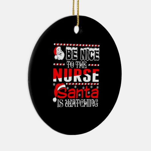 Wees aardig tegen de verpleegster. keramisch ornament (Rechts)