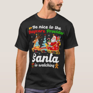 Wees aardig tegen de zorgverlener die de kerstman t-shirt