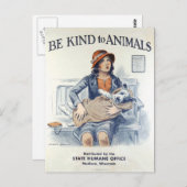 Wees aardig tegen dieren  briefkaart VS (Voorkant / Achterkant)