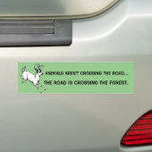 Wees aardig tegen dieren bumpersticker (Op auto)