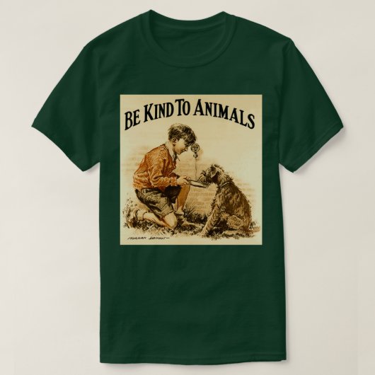  wees aardig tegen dieren Kleine Jongen Design T-shirt (Design voorkant)