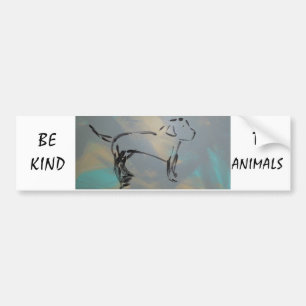 Wees aardig tegen dieren Magnet-Bumpersticker Bumpersticker