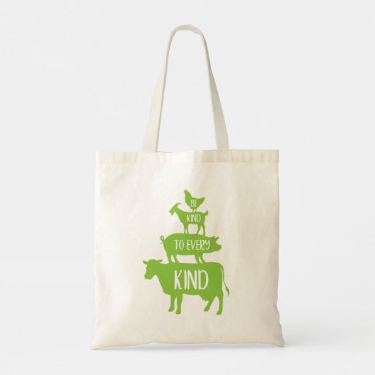 Wees aardig tegen elk dierlijk Boerderij Tote Bag (Achterkant)