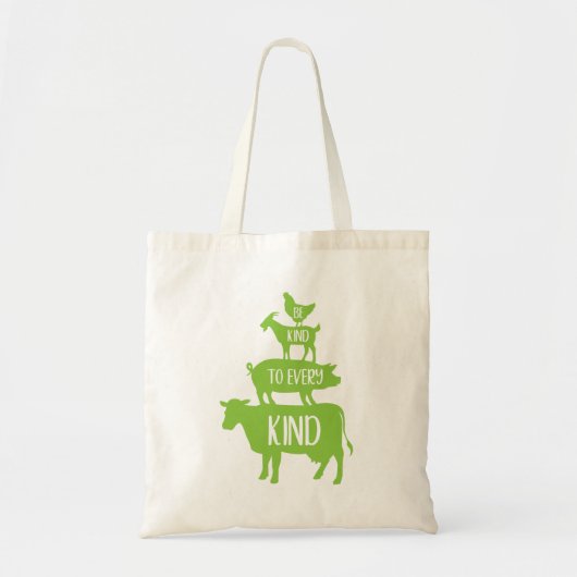 Wees aardig tegen elk dierlijk Boerderij Tote Bag (Voorkant)