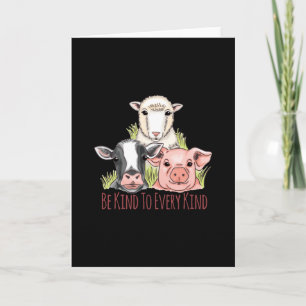 Wees aardig tegen elk soort Vegan Veganisme Kaart