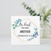 Wees aardig tegen elkaar bedankkaart (Staand voorkant)