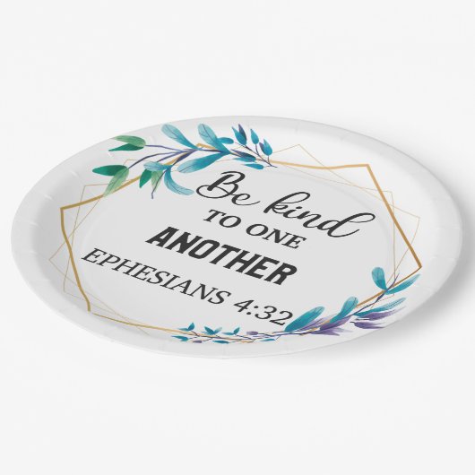 Wees aardig tegen elkaar papieren bordje (Gekanteld)