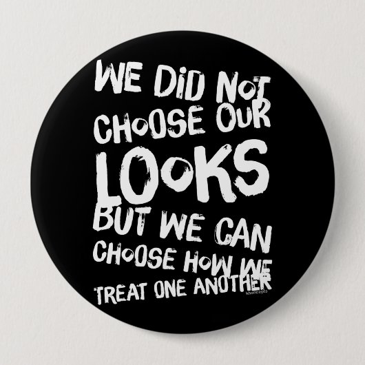 Wees aardig tegen elkaar ronde button 4,0 cm (Voorkant)