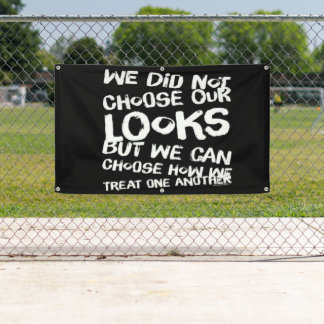 Wees aardig tegen elkaar spandoek