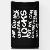 Wees aardig tegen elkaar spandoek (Verticaal)