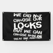 Wees aardig tegen elkaar spandoek (Horizontaal)