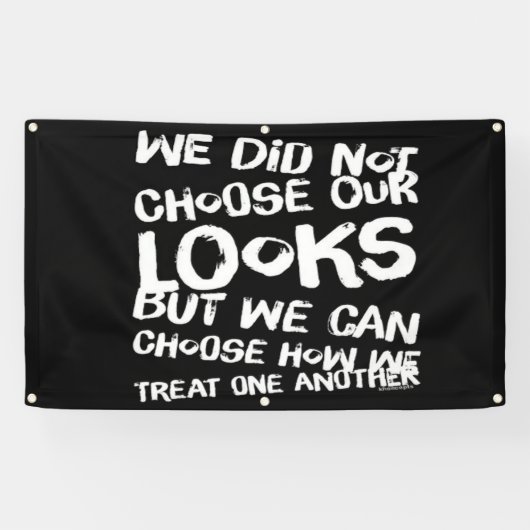 Wees aardig tegen elkaar spandoek (Horizontaal)