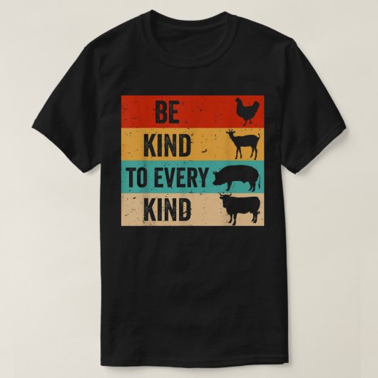 Wees aardig tegen elke soort grappige vegetans Veg T-shirt (Design voorkant)