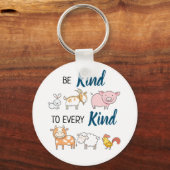 Wees aardig tegen elke soort schattige cartoon-die sleutelhanger (Voorkant)