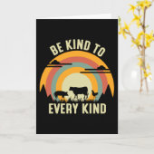 Wees aardig tegen elke soort Vegan Kaart (Gele Bloem)