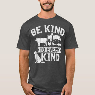 Wees aardig tegen elke soort vegetarische vegetan t-shirt